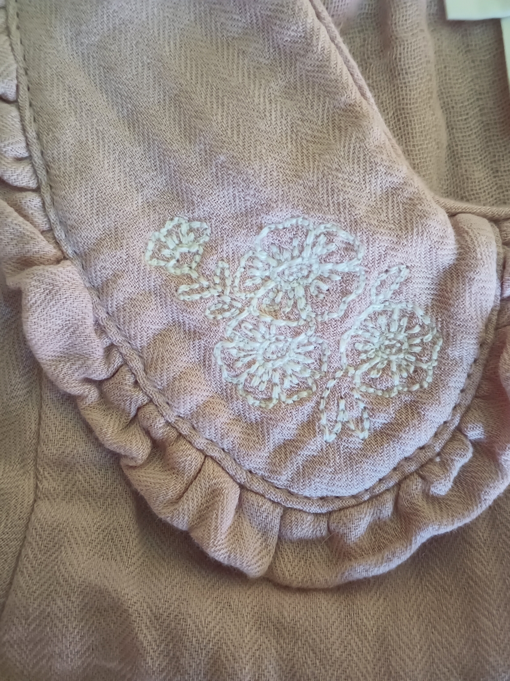 Cat & Jack Light Pink Ruffle Button-Front Baby Top - Picture 3 of 3